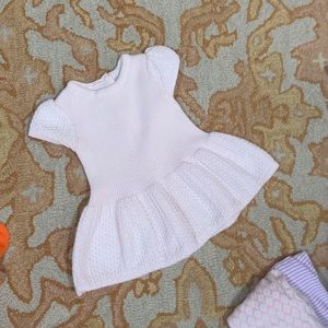 Janie and jack pink sweater dress. Size 3-6 mos.